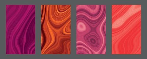 Abstract gradient fluid liquid cover template. Blurred gradient template set. Liquid dynamic gradient waves. Smooth templates collection for brochures, posters, banners, flyers and cards vector