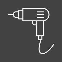 Unique Drill Machine Line Vector Icon