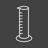 Unique Graduated Cylinder Vector Line Icon