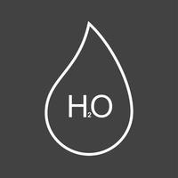 Unique H2O Vector Line Icon