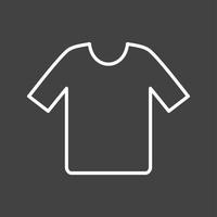 icono de línea de vector de camisa única