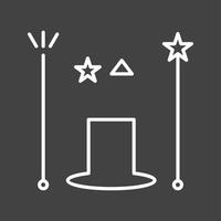 Unique Magician Vector Line Icon