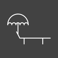 Unique Sunbathing Chair Vector Line Icon