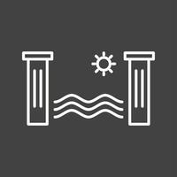 Unique Hydro Power Vector Line Icon