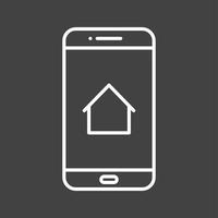 Unique Home Screen Vector Line Icon