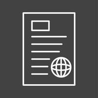 Unique News Report Vector Line Icon