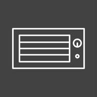 Unique Oven Line Vector Icon