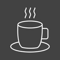icono de línea de vector de café caliente único