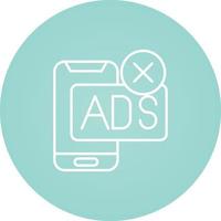 AD Block Line Vector Icon
