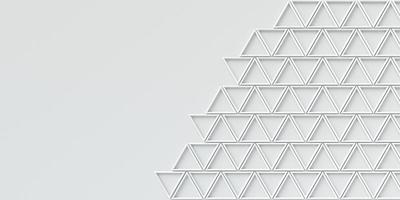 Representación 3D de fondo blanco con forma de triángulo foto