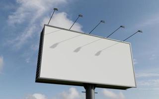 Realistic empty billboard for outdoor advertising photo
