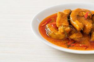 Redtail Catfish Fish in Dried Red Curry Sauce that called Choo Chee photo