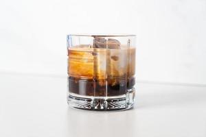 White Russian Coffee in glass photo