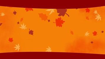 conceito de venda de outono. 50% de desconto no preço. banner promocional de desconto de outono em fundo laranja video