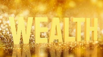 The gold wealth on gold background  for business concept 3d rendering photo
