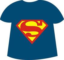 camiseta de superhéroe, ilustración, vector sobre fondo blanco.
