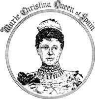 Marie Christina, vintage illustration vector