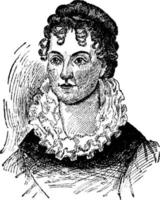 hannah van buren, ilustración de la vendimia vector