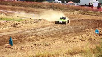 autocross on a dirt road by car buggy video