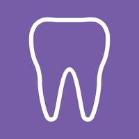 Tooth Line Color Background Icon vector