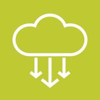 Cloud Input Line Color Background Icon vector
