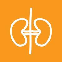 Kidneys Line Color Background Icon vector