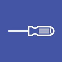 Screw Driver Line Color Background Icon vector