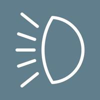Car Headlight Line Color Background Icon vector