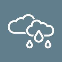 Light Rain Line Color Background Icon vector