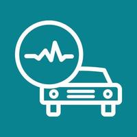 Car Health Line Color Background Icon vector