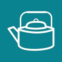 Old Style Kettle Line Color Background Icon vector