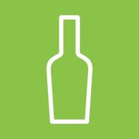 Wine Bottle Line Color Background Icon vector