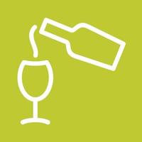 Pour Wine Line Color Background Icon vector