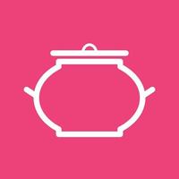 Food Bowl with Lid Line Color Background Icon vector