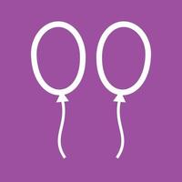 Balloons Line Color Background Icon vector