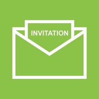 Invitation to Party Line Color Background Icon vector