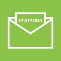 Invitation to Party Line Color Background Icon vector