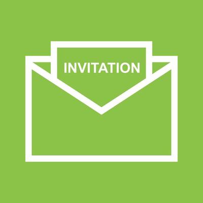 Invitation to Party Line Color Background Icon