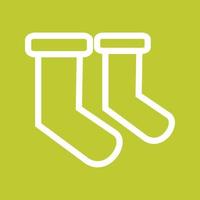 Christmas Sock Line Color Background Icon vector