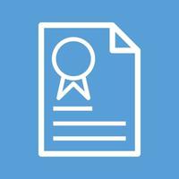Certification Line Color Background Icon vector