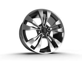 car wheels isolated on a white background. 3D rendering illustration. photo