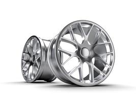 Steel disks for a car 3D rendering illustration. photo