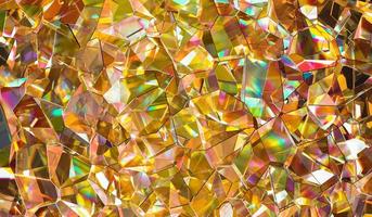 Background of multicolored shiny diamonds. 3D rendering illustration. photo