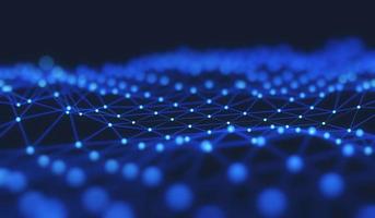 The structure of the network connection of points and lines. Data technology. Digital background. 3D rendering illustration photo