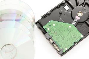 Hard disk drive and dvd disc photo
