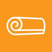 Scented Towel Line Color Background Icon vector