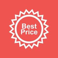 Best Price Tag Line Color Background Icon vector