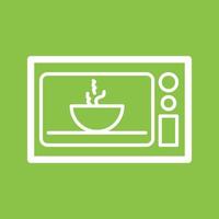 Microwave Oven Line Color Background Icon vector
