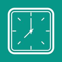 icono de fondo de color de línea de reloj vector