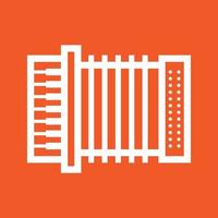 Accordion Line Color Background Icon vector
